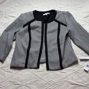 Studio One Black and White Houndstooth Blazer